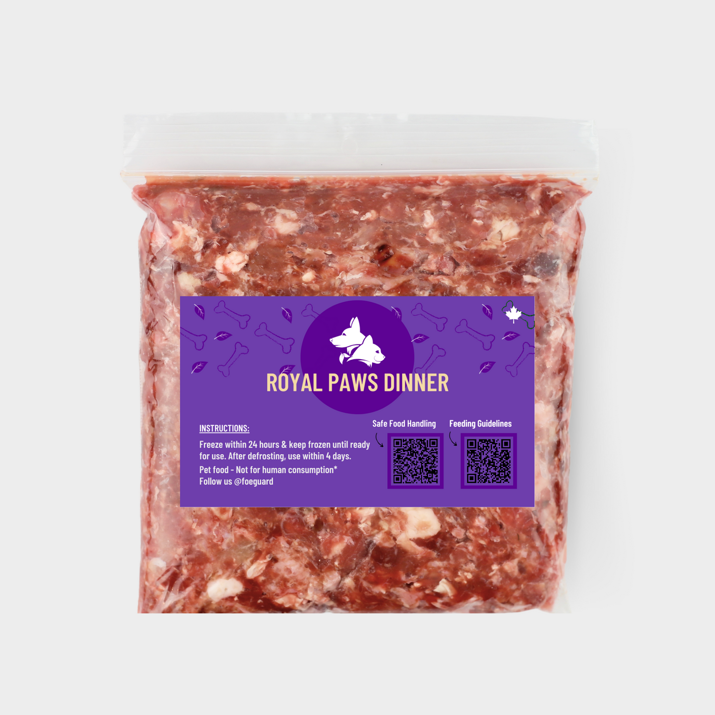 Royal Paws Dinner - Beef - Raw Cat Food - 6Lb